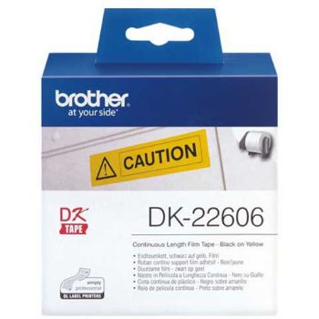 Brother DK22606 plastetiket 62mmx15m gul