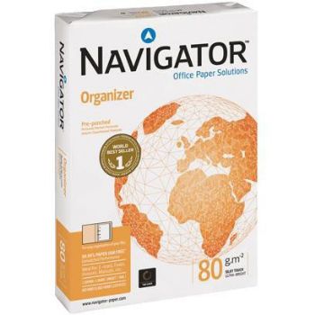 Navigator Organizer A4 kopipapir hullet 80g hvid 500ark