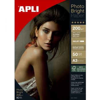 Apli Bright A3 fotopapir 200g 50ark