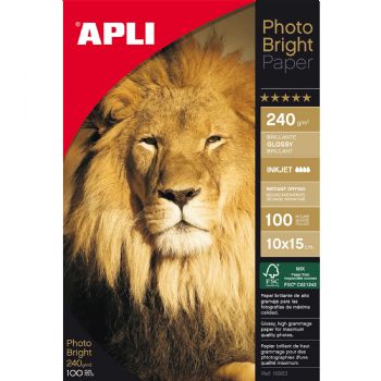 Apli Bright Pro 10x15cm fotopapir 240g 100ark