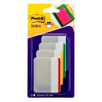 Kraftige indexfaner 3M, Post-it 686F1 4 farver 50,8x38mm 