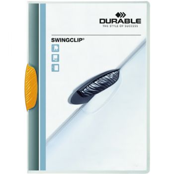 Durable Swingclip klemmappe A4 30 ark gul