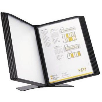 Registersystem, bordmodul Easymount A4 t/20 lommer, Sort 