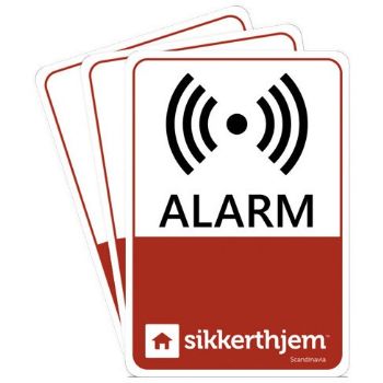 SikkertHjem ALARM klistermærker 3stk