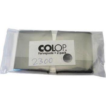 COLOP 6/2300 stempelpude med sort farve i 2-pak