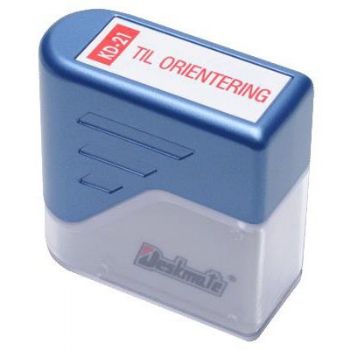 Deskmate KS-21 ”TIL ORIENTERING” stempel