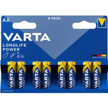 VARTA LONGLIFE Power AA-batterier LR6 8 stk