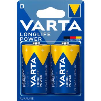 VARTA LONGLIFE Power D-batterier LR20 2 stk