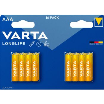 VARTA LONGLIFE AAA-batterier LR03 16 stk