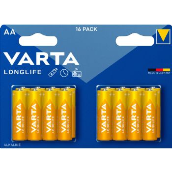 VARTA LONGLIFE AA-batterier LR6 16 stk