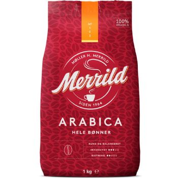 Merrild Arabica hele kaffebønner 1kg