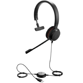 Jabra Evolve 20SE MS Mono headset sort