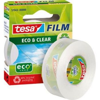 Tesa Eco & Clear tape 19mmx33m klar 10rl