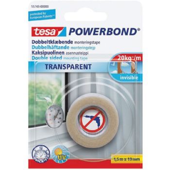 Tesa Powerbond monteringstape 19mmx1,5m hvid