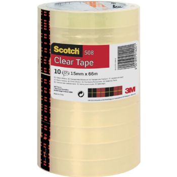 Scotch tape 15mmx66m klar 10rl