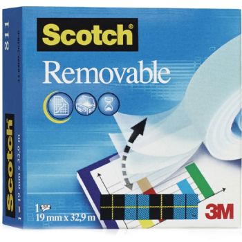 Scotch Magic Tape 811 - Flytbar 19 mm 33 m