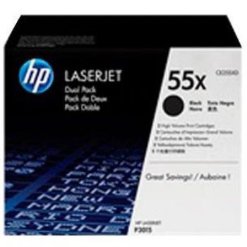 HP Toner CE255XD black 2-pak CE255X