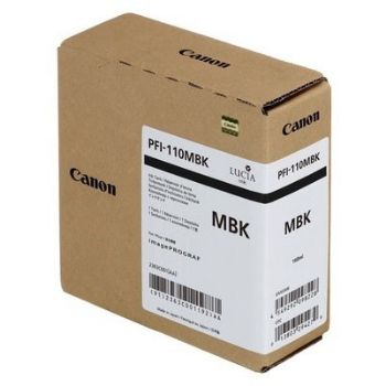 Canon PFI-110MBK 2363C001 Mat Sort Blækpatron, 160 ml