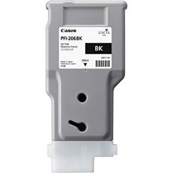 Canon PFI-206BK 5303B001AA Sort Blækpatron, 300ml