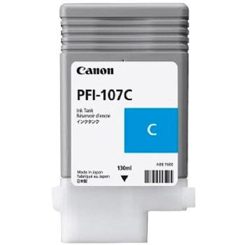 Canon PFI-107C 6706B001AA Cyan Blækpatron, 130 ml