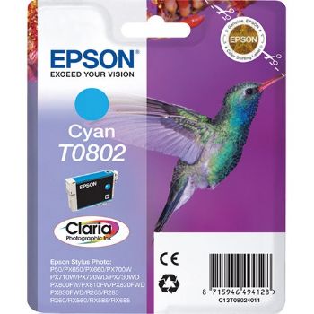 Epson blæk T0802 cyan