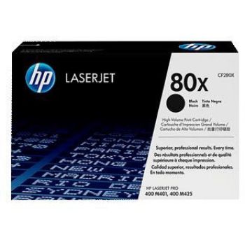 LaserJet 80X black toner cartridge, dual-pack, HPCF280XD