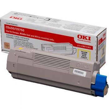 Lasertoner C5650/5750 gul 2K - kapacitet 8.000 sider