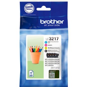 Brother LC3217VALDR MFCJ5330DW Sampak Sort, cyan, magenta gul