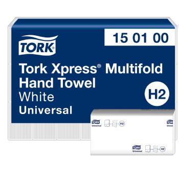 Tork 150100 Xpress håndklædeark 2lags H2 hvid 4830ark