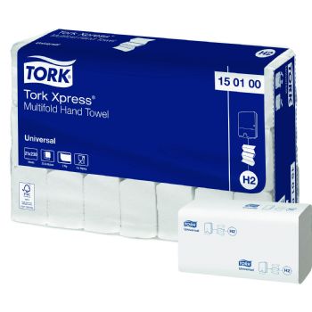 Tork 150100 Xpress håndklædeark 2lags H2 hvid 4830ark