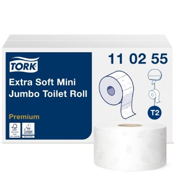 Tork 110255 Premium T2 Mini Jumbo 3lags toiletpapir 12 ruller