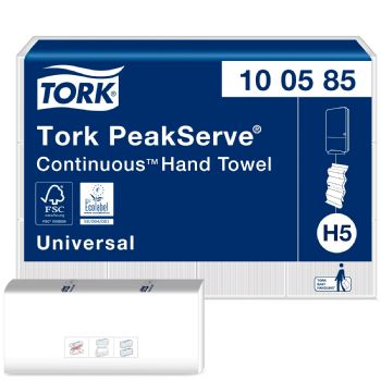 Tork 100585 PeakServe håndklædeark H5 hvid 4920ark