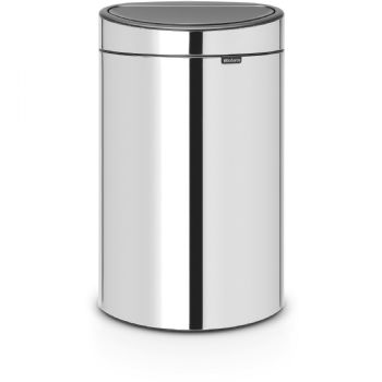 Brabantia Touch Bin vippelågsspand 40L Brilliant Steel