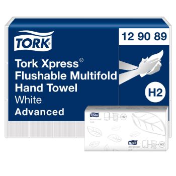 Tork 129089 Xpress Flushable håndklædeark H2 hvid 4200ark