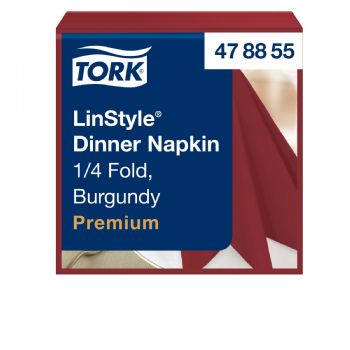 Tork 478855 Linstyle middagsservietter 1-lags 39x39cm bordeaux 50stk