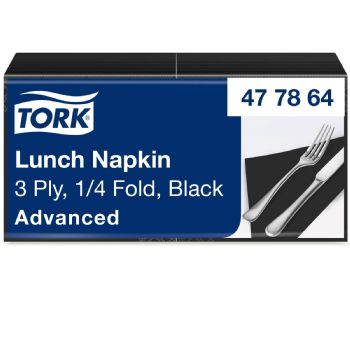 Tork 477864 Advanced Soft frokostservietter 33x33 cm 3-lags sort 150 stk