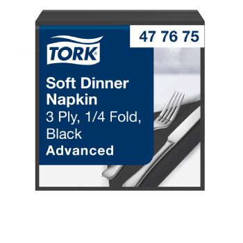 Tork 477675 Advanced Soft middagsservietter 39x39 cm 3-lags sort 100 stk