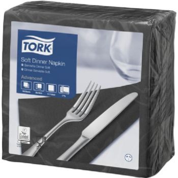 Tork 477675 Advanced Soft middagsservietter 39x39 cm 3-lags sort 100 stk