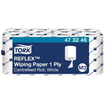 Tork 473246 Reflex M3 1lags aftørringspapir hvid