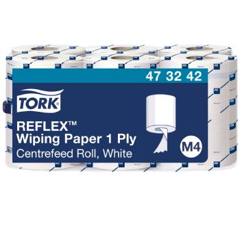 Tork 473242 Reflex M4 1lags aftørringspapir hvid