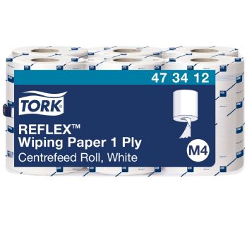 Tork 473412 Reflex M4 aftørringspapir hvid 6ruller