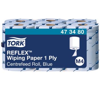 Tork 473480 Reflex M4 1lags aftørringspapir blå