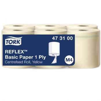 Tork 473100 Reflex Basic M4 1lags aftørringspapir gul