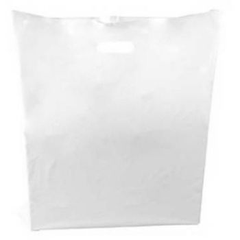 WhiteLabel Bærepose plast 45my 52x55cm hvid 500stk