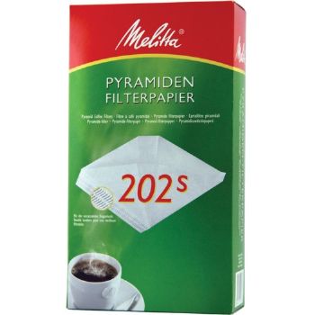 Pyramide kaffefiltre Melitta 202 Hvid Kvadrat til 2L pk. 100 stk