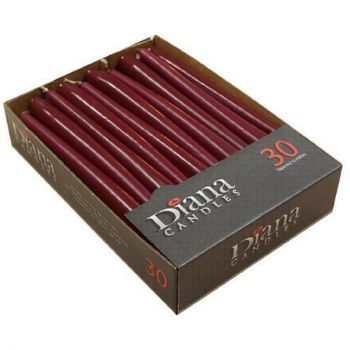 Diana Candles Diana 24,5 cm 30 stk. lys i bordeaux