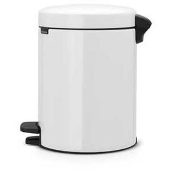 Brabantia Pedalspand med silent close 5 L 30 cm. i hvid