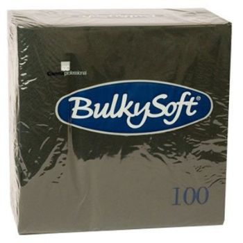 BulkySoft 40x40cm servietter sort 100stk