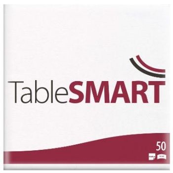 BulkySoft TableSMART 40x40cm servietter hvid 50stk