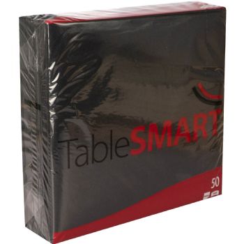 TableSMART Airlaid serviet 40x40cm sort 50stk